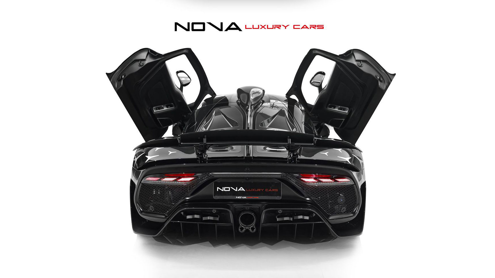 Motto Crown number plate holder branded for Nova Luxury Cars